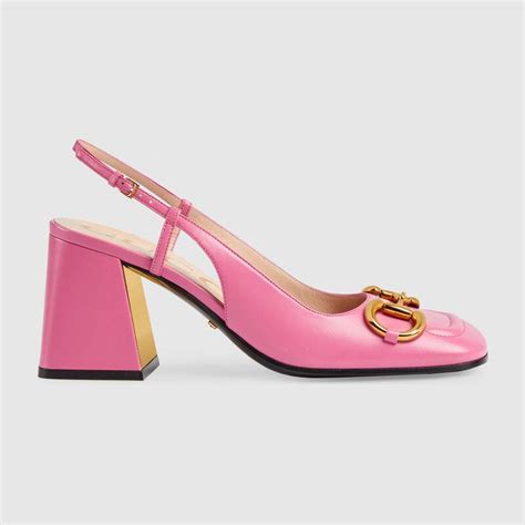 pink gucci slingbacks|Gucci slingback heel pump.